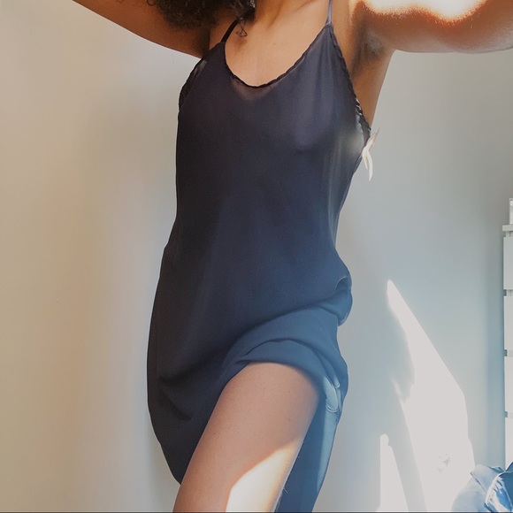 Classic Black Slip Dress - Picture 3 of 4